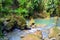 Somerset Falls - a waterfall and blue lagoon in Port Antonio, Jamaica