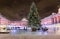 The Somerset House in London with a christmas tree and ice rink