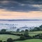 Somerset Levels from Glastonbury Tor England