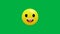 Something wrong emoji isolated on green screen seamless loop animation.