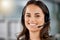 Sometimes, a friendly voice is all you need. Cropped portrait of a young female call center agent on a call with a