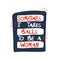 Sometimes it takes balls to be a woman. Motivation quote. Cute hand drawn orange and white lettering in modern scandinavian style