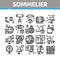 Sommelier Wine Tasting Collection Icons Set Vector