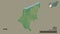 Somogy, county of Hungary, zoomed. Relief