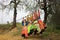 Son La, Vietnam - Jan 13, 2016: Ethnic H`mong children in traditional clothes playing on playground during H`mong New Year holid