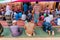 SONA MASJID, BANGLADESH - NOVEMBER 11, 2016: Muslims pray in Niamatullah Mosque at the grounds of Tahkhana Palace ruins in