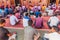 SONA MASJID, BANGLADESH - NOVEMBER 11, 2016: Muslims pray in Niamatullah Mosque at the grounds of Tahkhana Palace ruins in