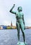 Song statues with Stockholm Town Hall, Stockholm, Sweden