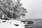 Songhua Lake, Jilin City, China: Snowflakes fly