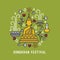 songkran festival card. Vector illustration decorative background design