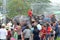 Songkran festival with elephant