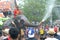 Songkran festival with elephant