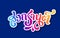 songkran lettering thai alphabets, thailand new year water festival celebration brush font