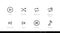 Songs and Music Control UI icons. Play, Shuffle, Repeat Track, Next, Previous and Pause vector set. Editable line vector