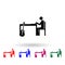 Songwriter on the table multi color icon. Simple glyph, flat  of music icons for ui and ux, website or mobile application