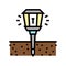 sonic repeller gardening color icon vector illustration