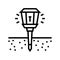 sonic repeller gardening line icon vector illustration