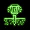 sonic repeller gardening neon glow icon illustration