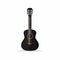 Sonic Serenity: Black Acoustic Guitar Icon on White Symphony