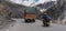 Sonmarg, Jammu and Kashmir - June 18 2019: A biker crossing th zojila pass at height of 11,000 feets
