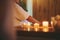 Soothing Candlelight Massage in Relaxation Room at Spa