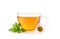 Soothing herbal tea blend with mint and chamomile