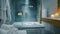 Soothing Oasis: Modern Spa Retreat Bathroom with Aqua Blue Hues