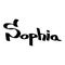 Sophia female name street art design. Graffiti tag Sophia. Vector art.
