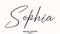 Sophia Female name - in Stylish Lettering Cursive Typography Text