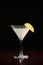 sophisticated delicious martini with slice of