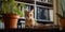 Sophisticated Feline: A Cat in a Modern Apartment Surrounded by Books