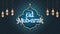 Sophisticated Islamic background highlights Eid Mubarak lettering elegantly