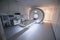 A sophisticated MRI Scanner at hospital. MRI machine. Hospital interior.