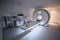 A sophisticated MRI Scanner at hospital. MRI machine. Hospital interior.