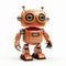 Sophisticated Orange Robot Toy With Meticulous Detail