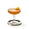 A sophisticated sidecar cocktail in a sugar-rimmed coupe glass on a plate, created by Generative AI.