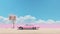 Sophisticated Surrealism: Pink Car In The Desert