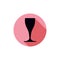 Sophisticated wine goblet, stylish alcohol theme illustration. C