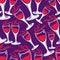 Sophisticated wine goblets continuous vector backdrop, stylish