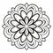 Sophisticated Woodblock Flower Coloring Page