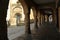 Soportales de la Plaza do Trigo y Catedral de San Martin en la ciudad de Ourense Orense, Galicia, EspaÃ±a