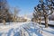 Sopot Lighthouse in winter scenery