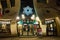 SOPOT, POLAND - DECEMBER 20, 2017: Night view of the famous Crooked House building Krzywy Domek in polish on the Monte Cassino