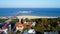 Sopot resort in Poland and coast of Baltic Sea with SPA, pier and beach