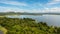 Sorabora lake in sri lanka view from above.