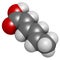 Sorbic acid food preservative molecule. Sorbate (sodium, potassium, calcium) also used for same purpose