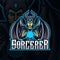 Sorcerer mascot gaming esport logo