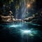 Sorcery Springs: Water Sources Shooting Beams of Light and Shadow