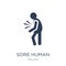 sore human icon. Trendy flat vector sore human icon on white background from Feelings collection