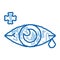 Sore Sick Tear Eye Organ doodle icon hand drawn illustration